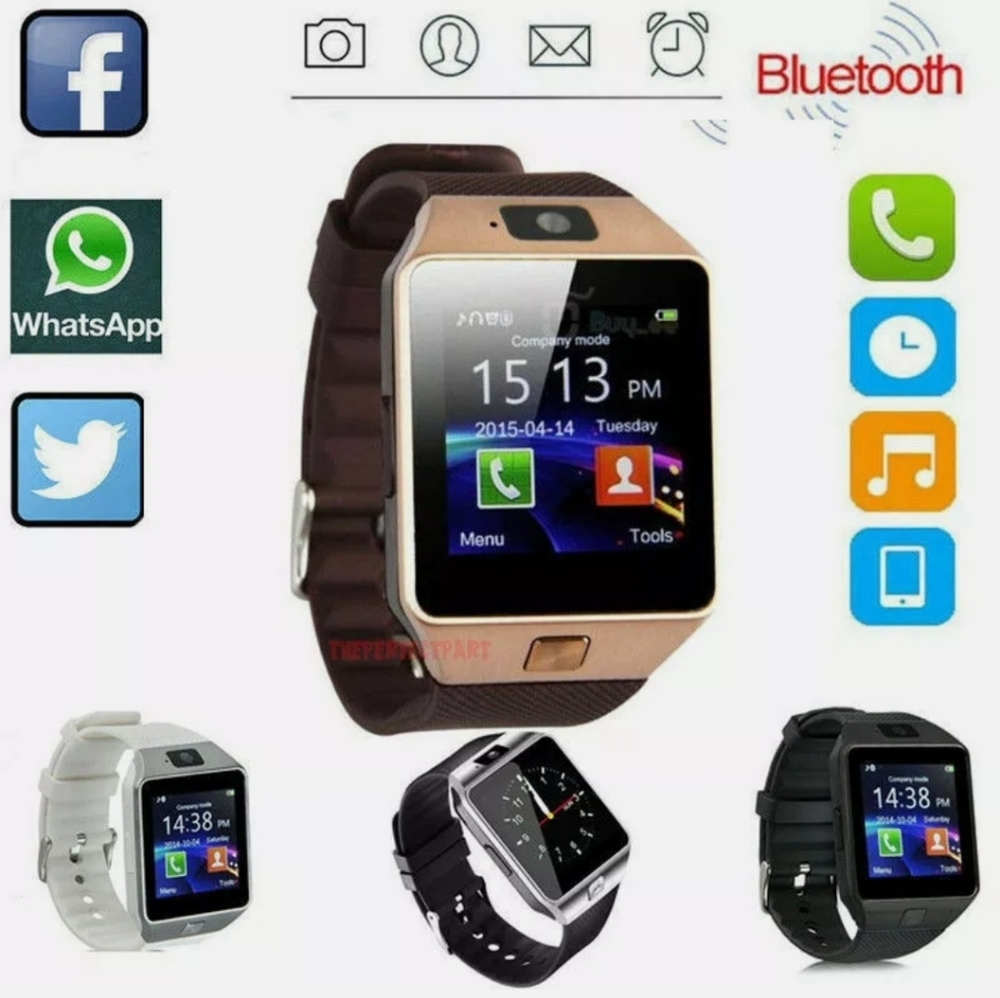 Bluetooth Smart Watch w/Camera Waterproof Phone Mate for Android Samsung iPhone